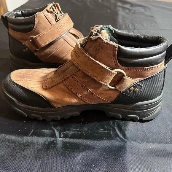 VNTG Polo Sport Ralph Lauren Women’s Leather Zip Duck Ankle Boot Size 5 - Picture 6 of 8